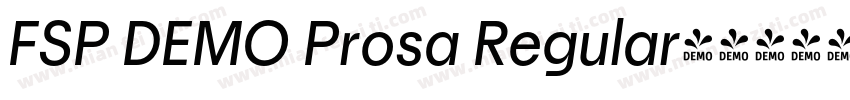 FSP DEMO Prosa Regular字体转换